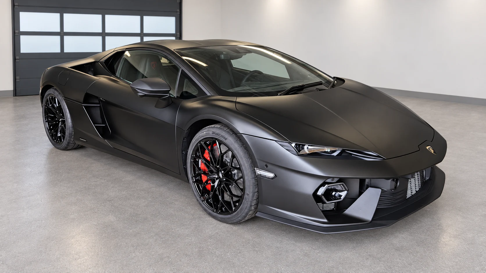 Lamborghini Temerario — Juoda matinė apdaila